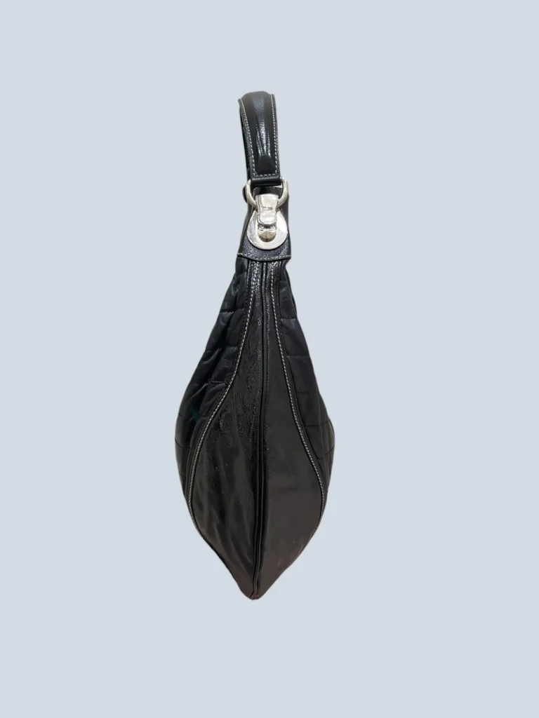 Snow Glam patent and leather hobo shoulder bag, photo 2 of 13