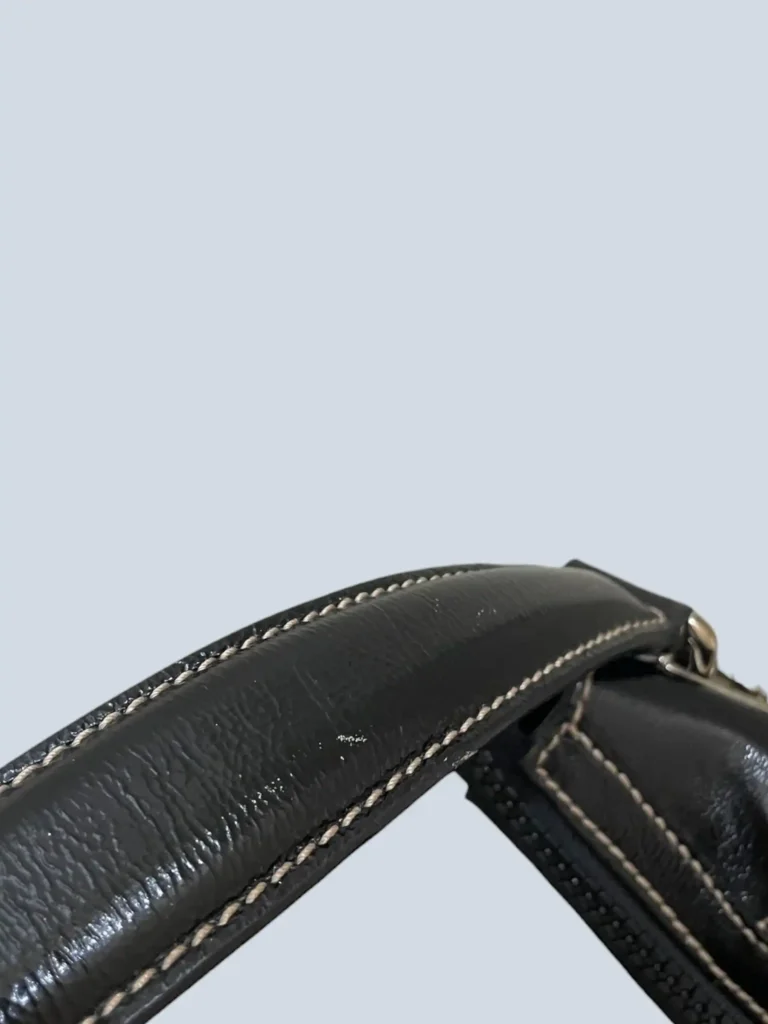 Snow Glam patent and leather hobo shoulder bag, photo 9 of 13