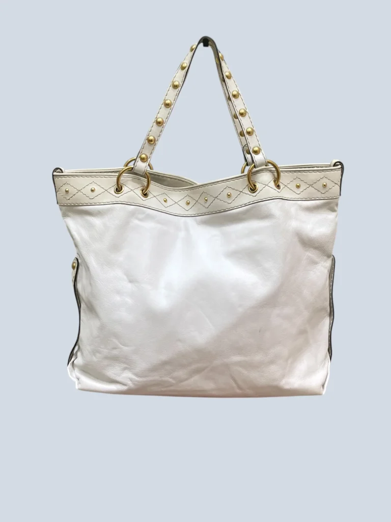 Irina Babouska studded leather shoulder shopper bag, photo 3 of 6