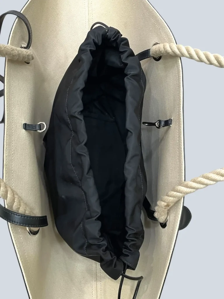 Borsa Sombrero in canvas e pelle., foto 4 di 9