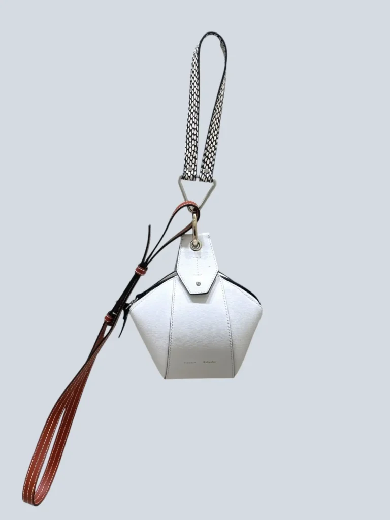 Leather Zipper Clutch Bag.