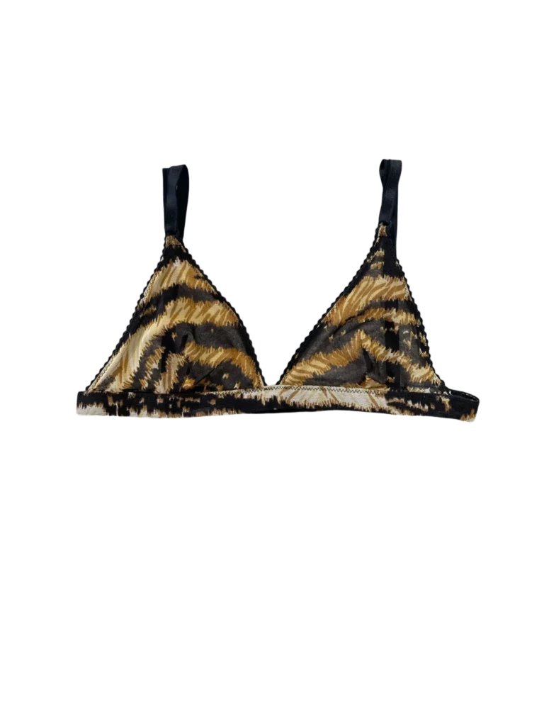 Dolce&Gabbana — Bralette Dolce&Gabbana con stampa animalier vista frontale.