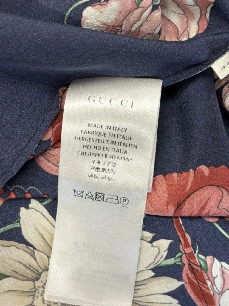 Camicia e foulard in seta con stampa floreale, 44., foto 6 di 6