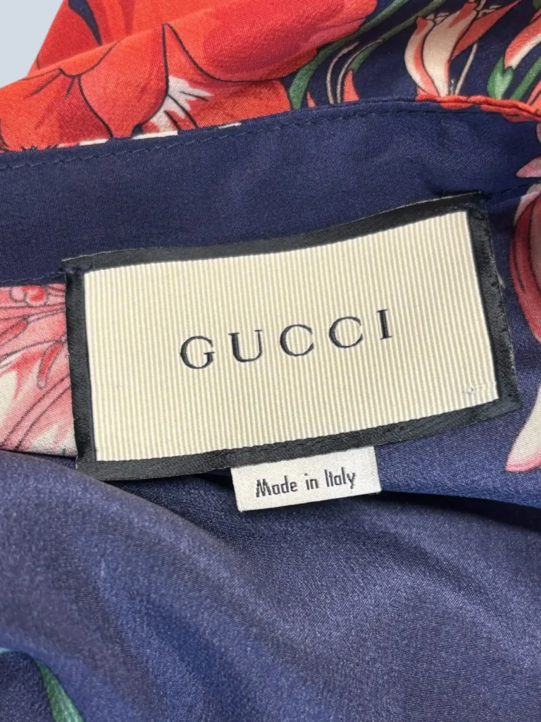 Camicia e foulard in seta con stampa floreale, 44., foto 5 di 6