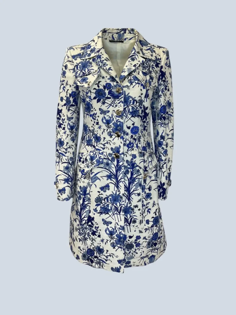 By Frida Giannini, cappotto midi in cotone stampa flora, 44.