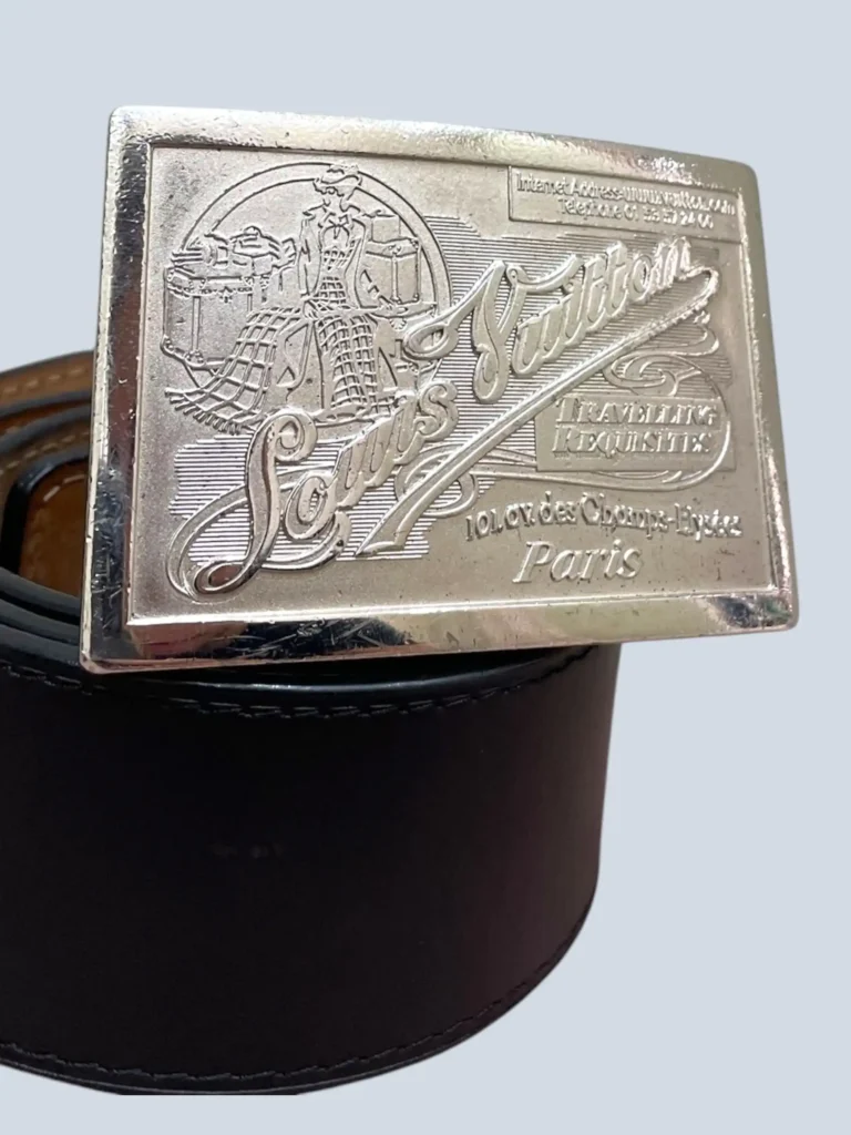 Cintura Travelling Requisites in pelle e metallo, 85., foto 3 di 7