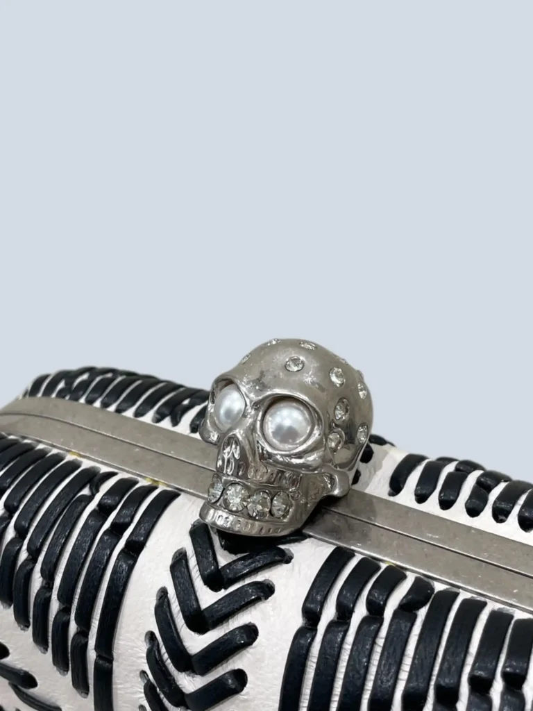 Clutch Skull-Clasp Box in pelle., foto 9 di 9