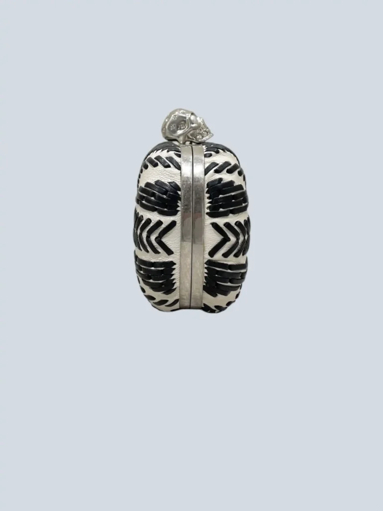 Clutch Skull-Clasp Box in pelle., foto 3 di 9