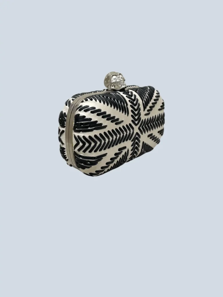 Clutch Skull-Clasp Box in pelle., foto 2 di 9