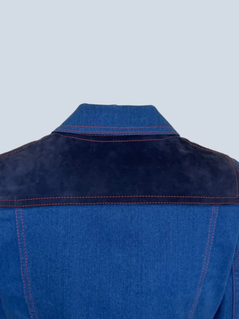 Giacca con zip in denim e suede, 4., foto 9 di 9