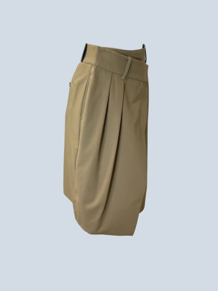 Asymmetric cotton wrap midi skirt, 34fr., photo 2 of 8