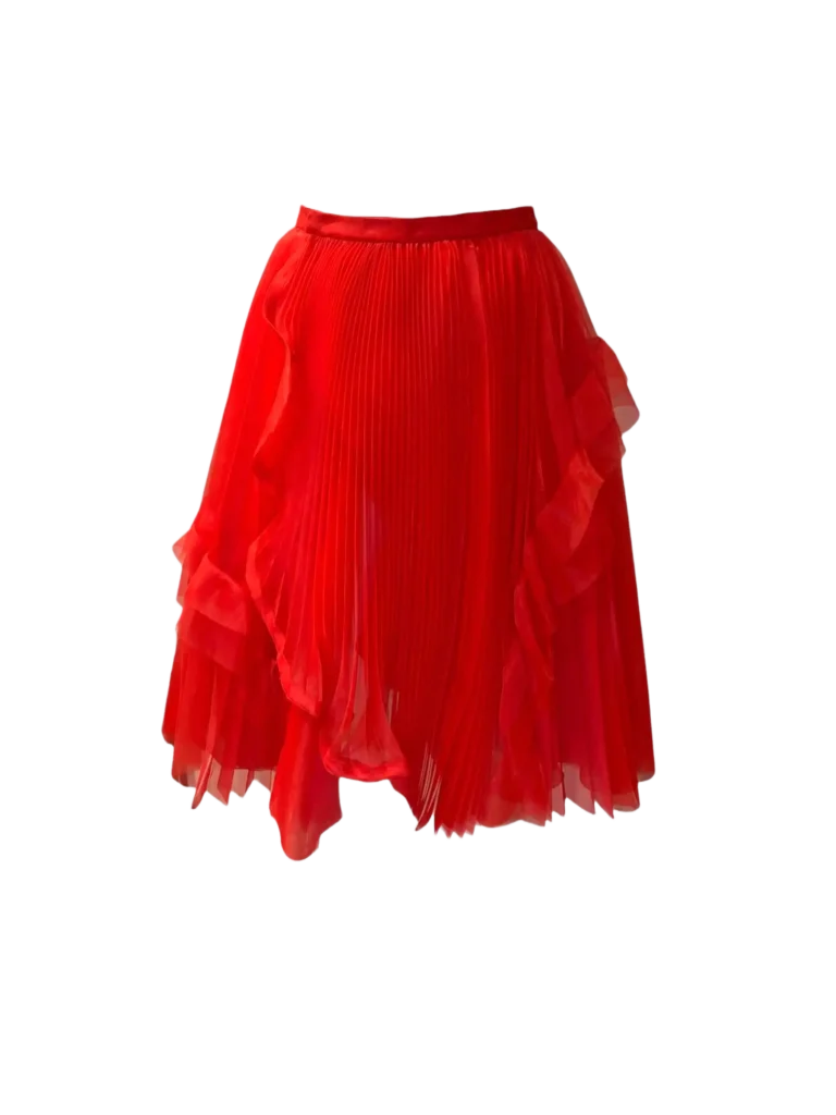 Plissé wrap midi skirt, 40.