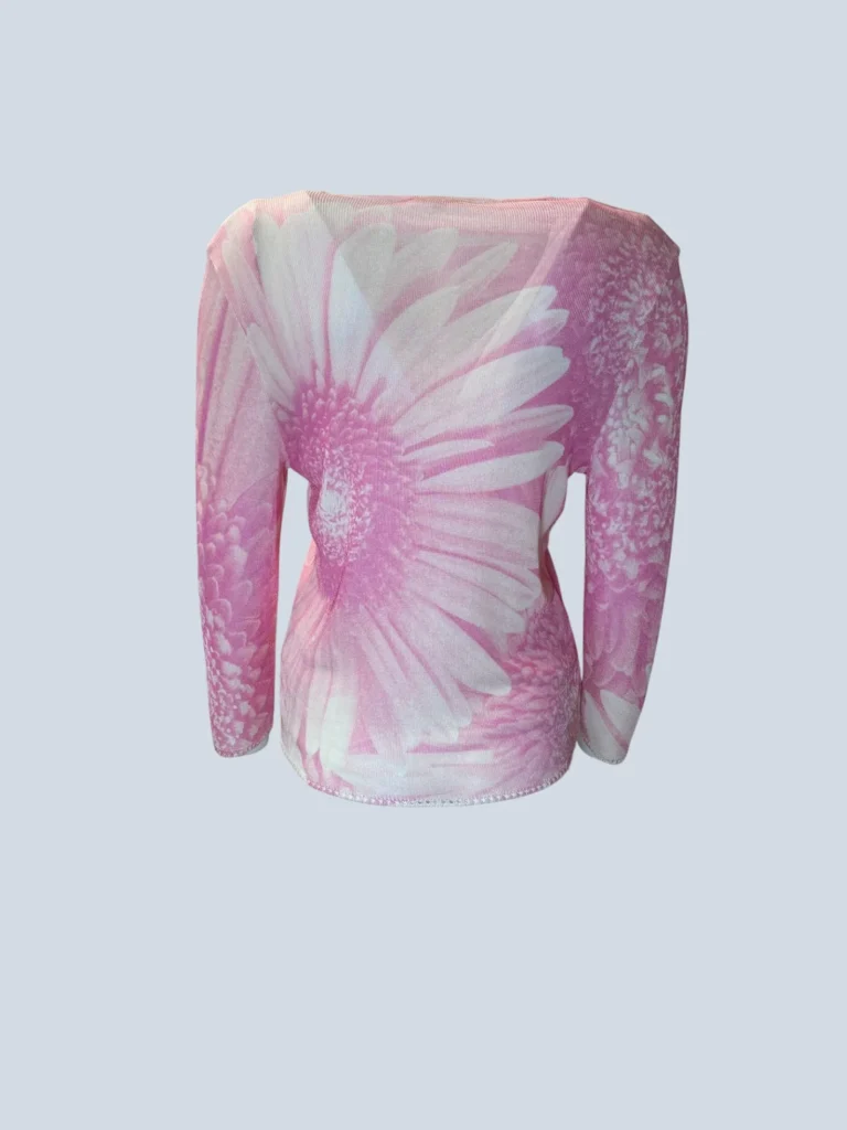 Maglia a maniche lunghe con stampa floreale, L., foto 3 di 4