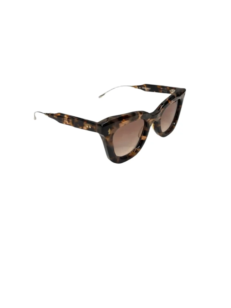 Havana acetate and metal sunglasses.
