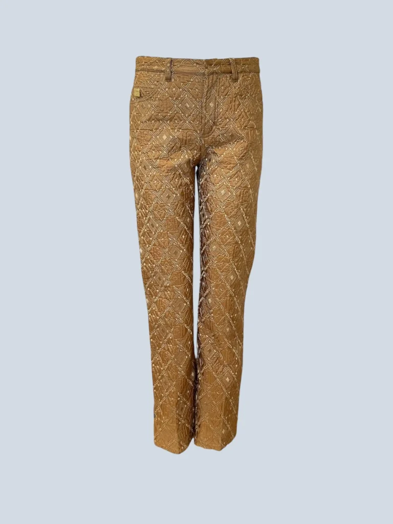 Pantaloni in misto seta con ricami, 42.