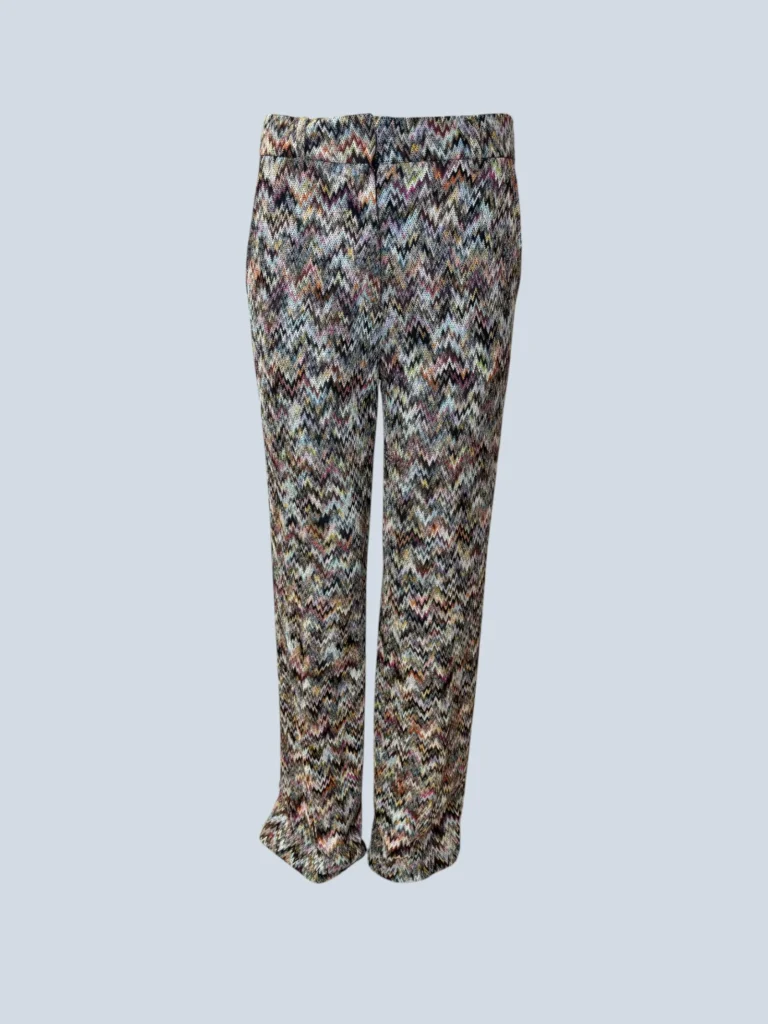 Pantaloni Missoni a gamba larga con pattern zig zag.
