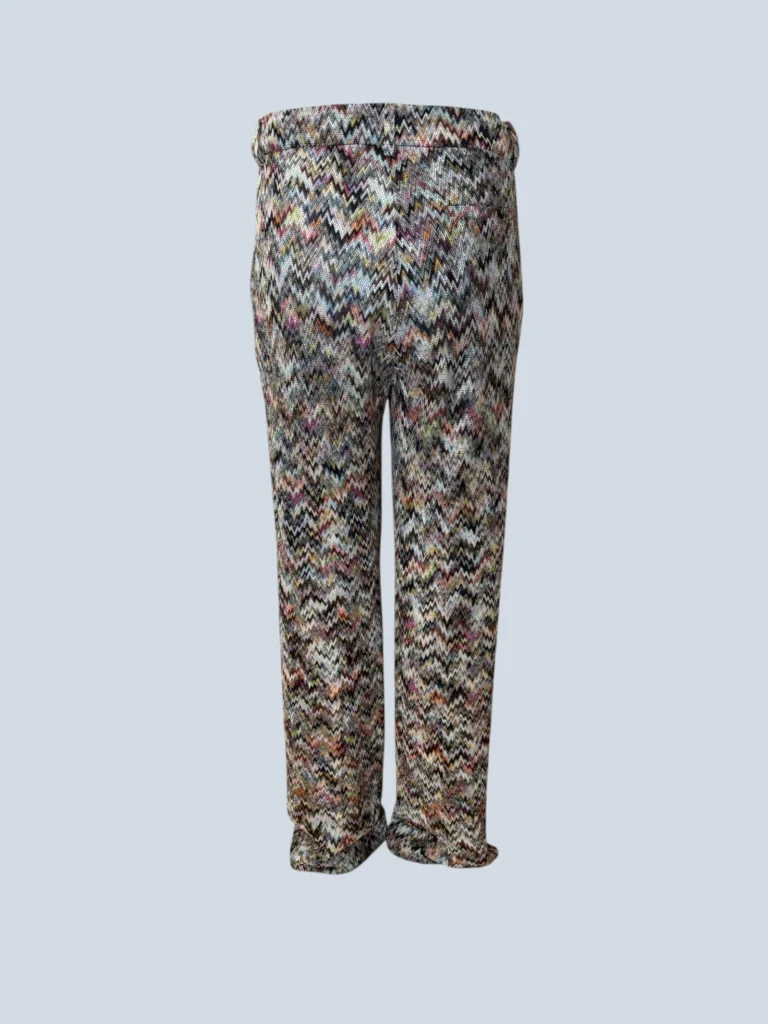 Pantaloni a gamba larga in cotone Zig Zag, 42., foto 3 di 5