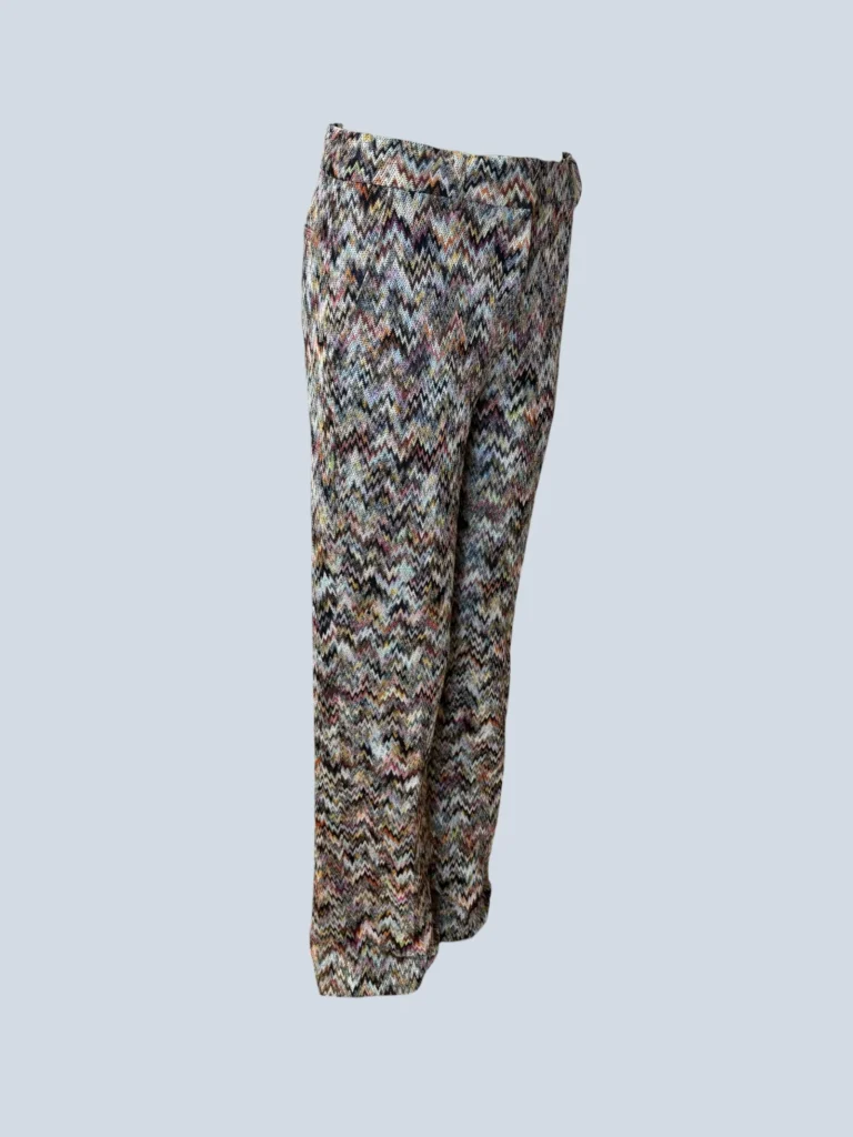 Pantaloni a gamba larga in cotone Zig Zag, 42., foto 2 di 5