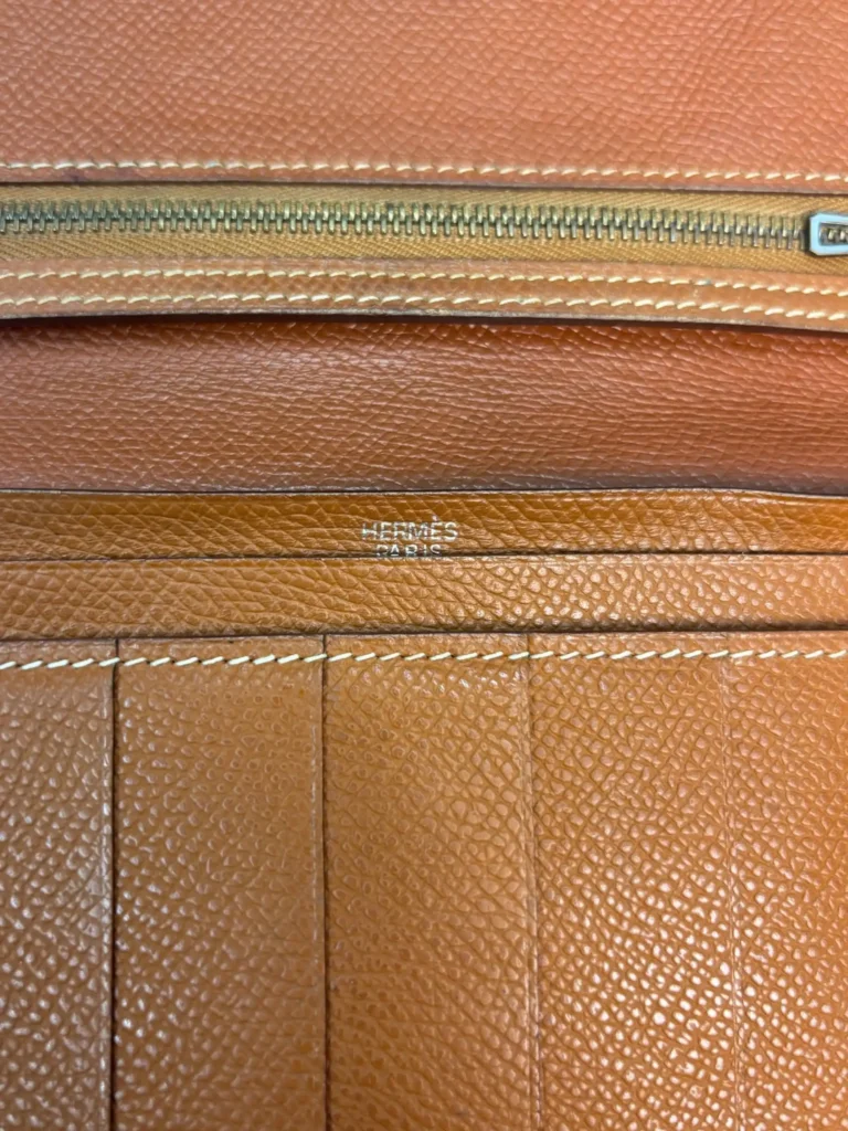 Portafoglio Bearn in pelle Epsom Gold., foto 7 di 8