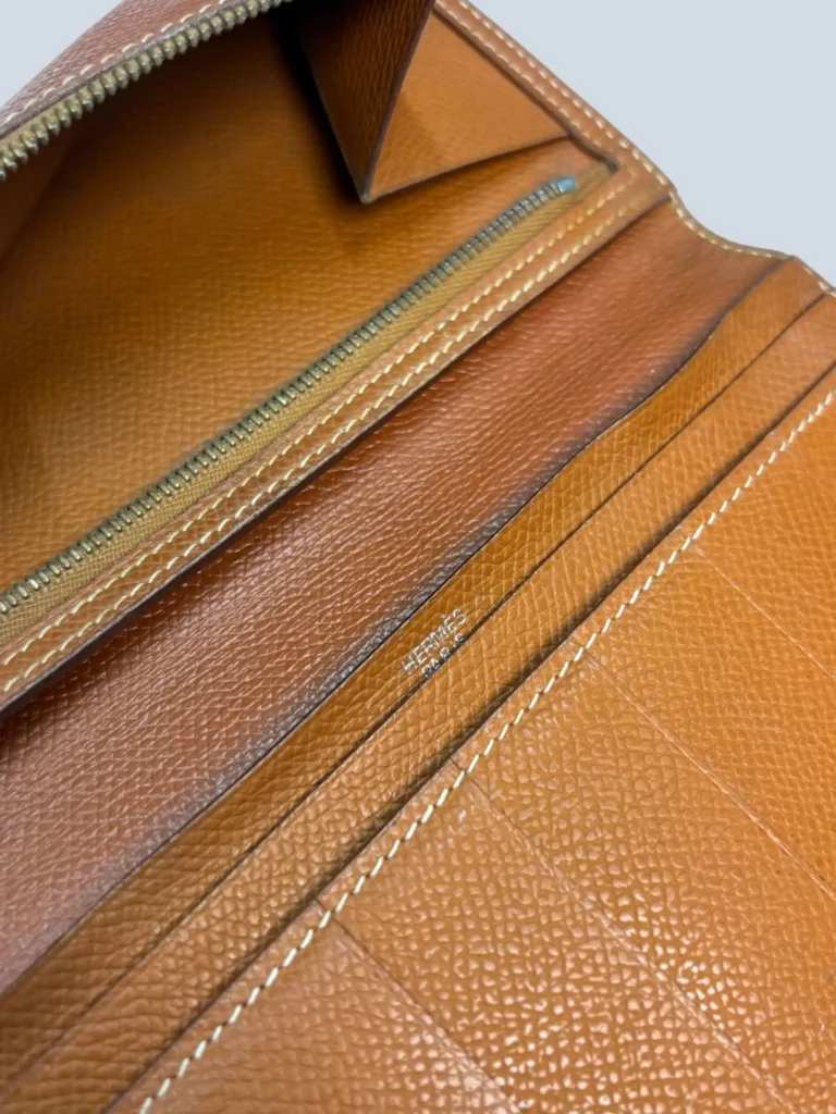 Portafoglio Bearn in pelle Epsom Gold., foto 6 di 8