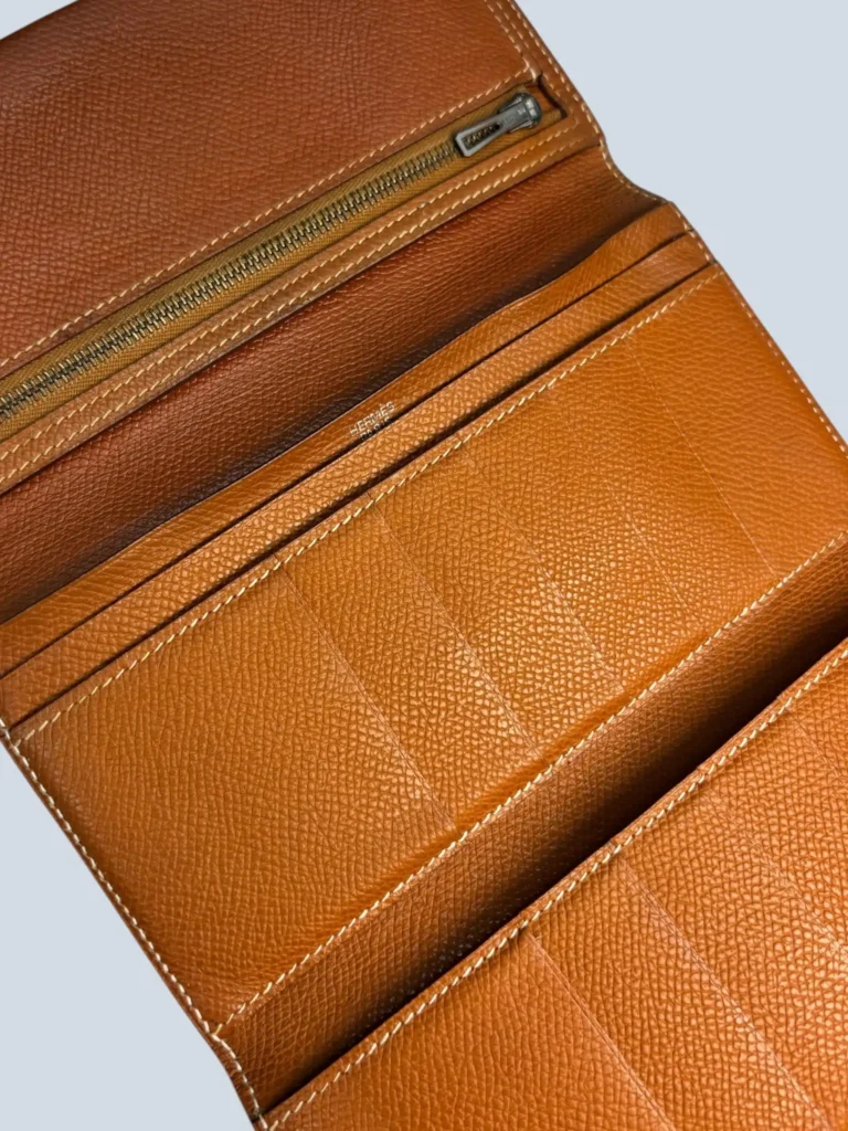 Portafoglio Bearn in pelle Epsom Gold., foto 5 di 8