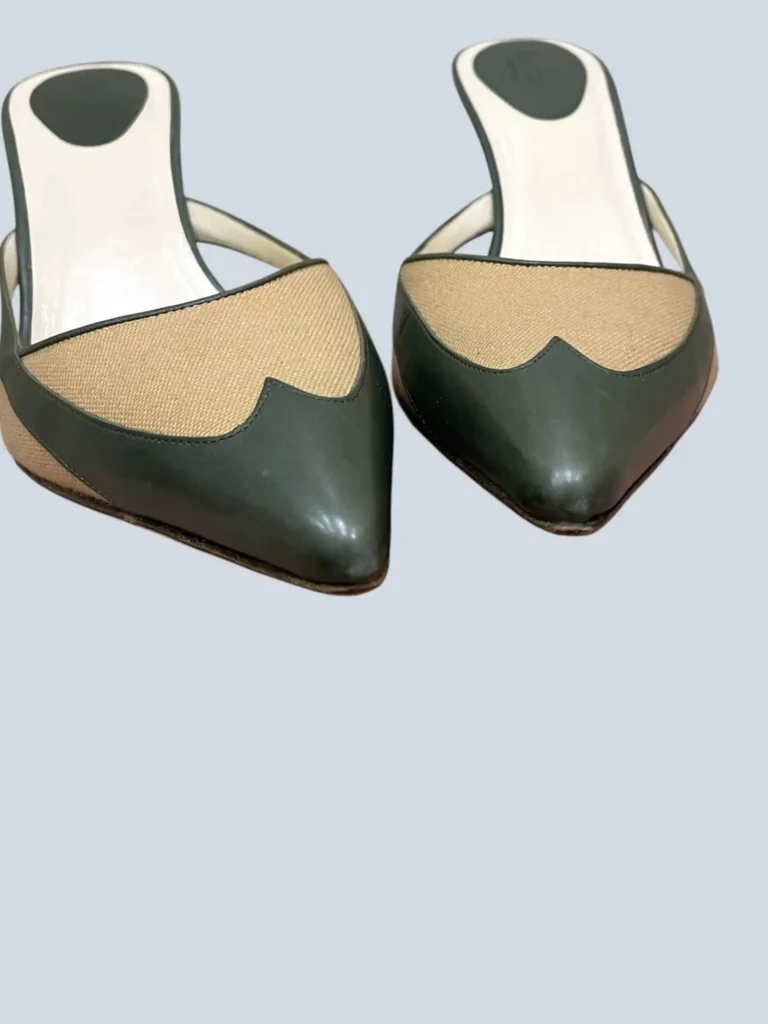 Mules in pelle e canvas, 39C., foto 6 di 8