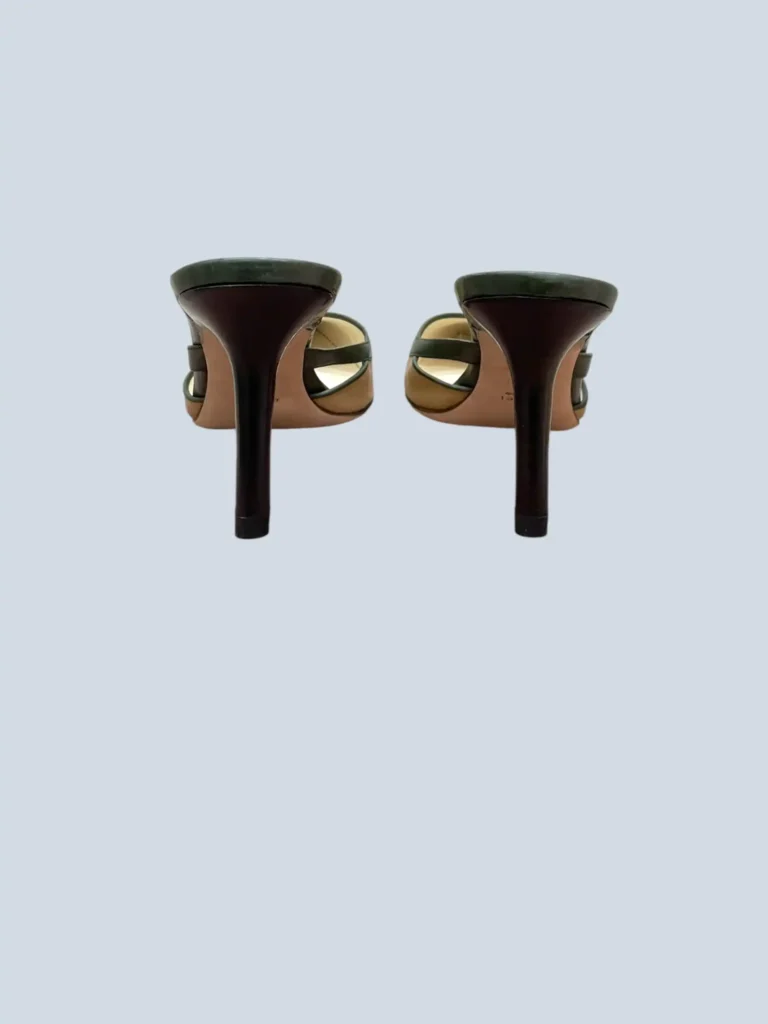 Mules in pelle e canvas, 39C., foto 4 di 8