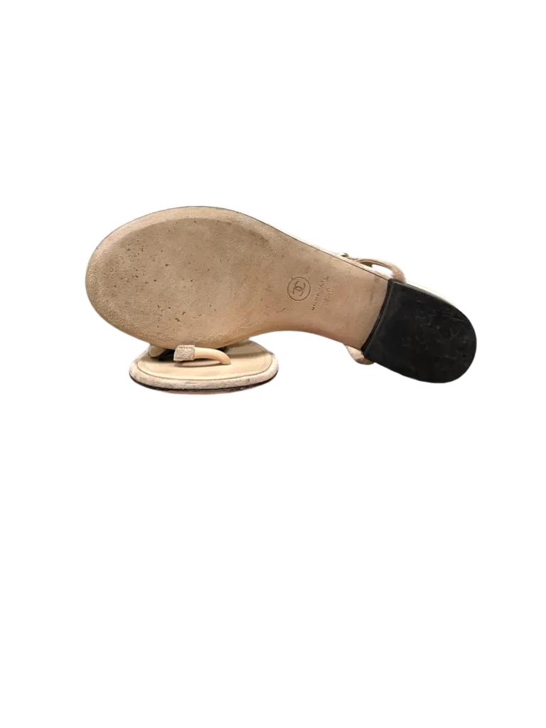 Sandali infradito Camelia logo in suede e vernice, 38,5C., foto 5 di 9