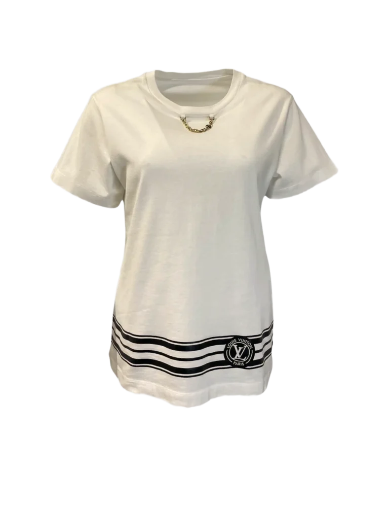 Cotton T-shirt with LV Circle Paris logo, S.