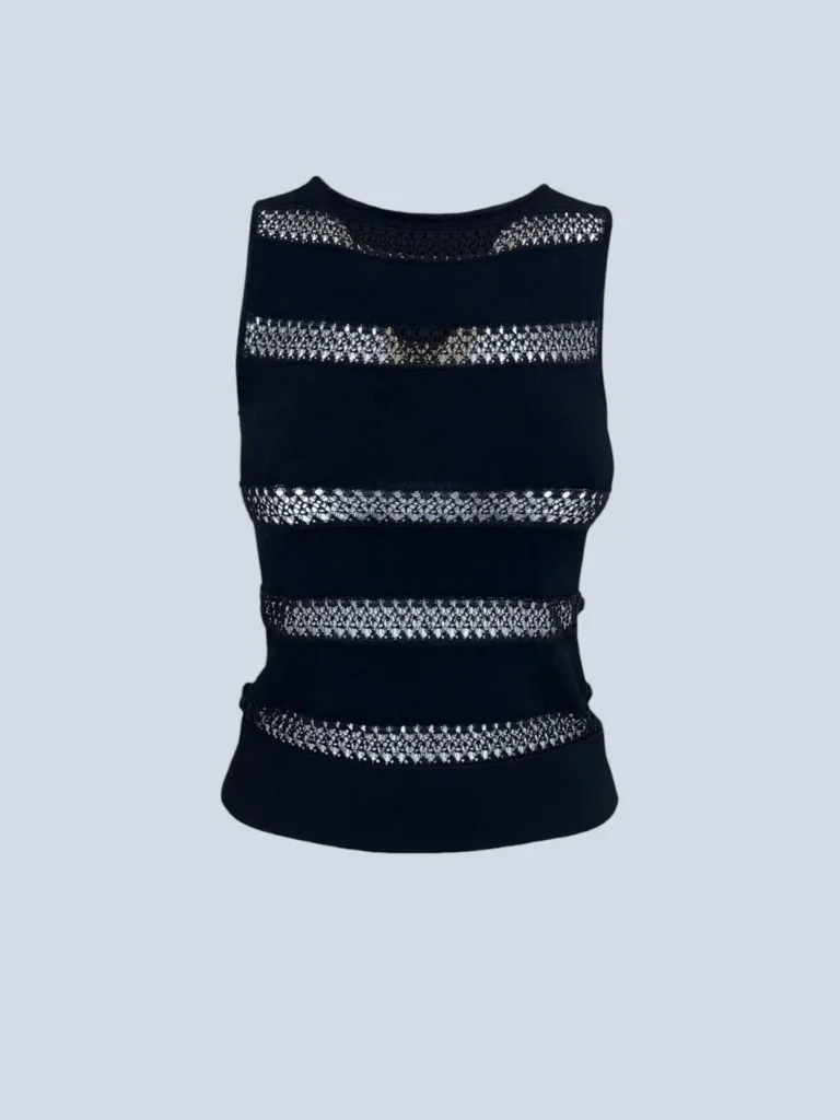 Openwork knit top, S.