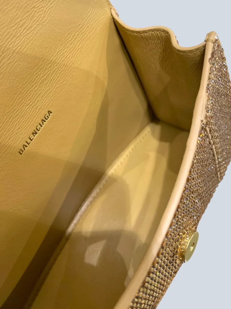 Borsa Hourglass XS in suede e strass., foto 4 di 5