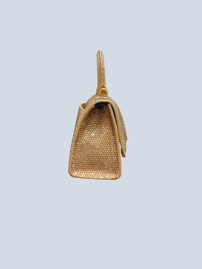 Borsa Hourglass XS in suede e strass., foto 2 di 5
