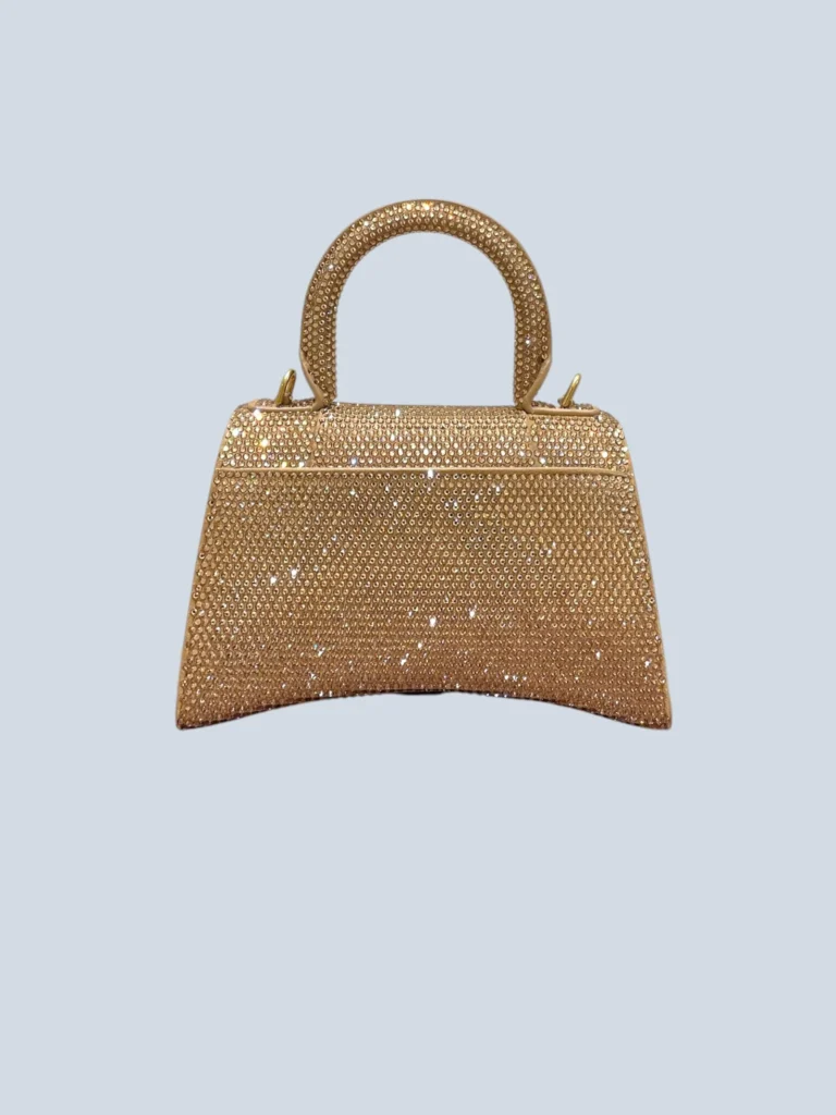 Borsa Hourglass XS in suede e strass., foto 3 di 5