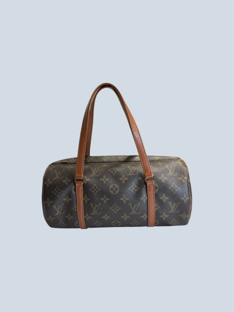 Borsa a mano Louis Vuitton Papillon 30 in tela Monogram vista frontale.