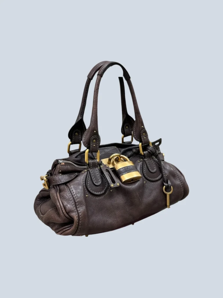 Borsa a spalla Paddington Media in pelle martellata., foto 2 di 9