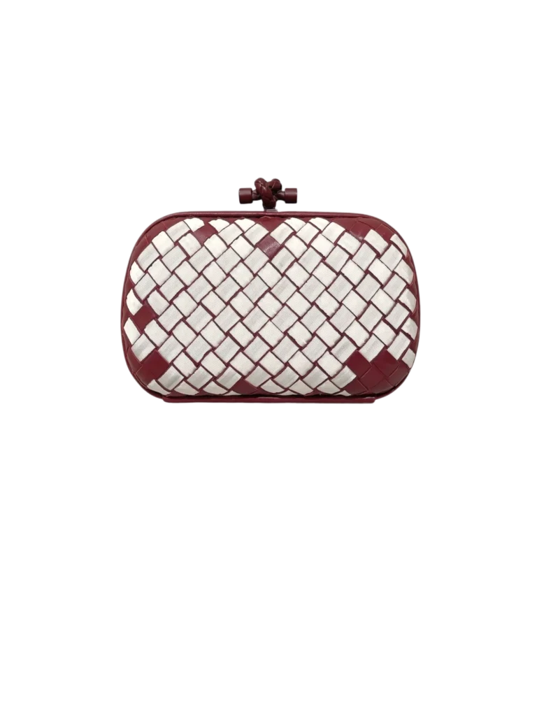 Clutch Knot in pelle e tessuto intrecciato., foto 2 di 6
