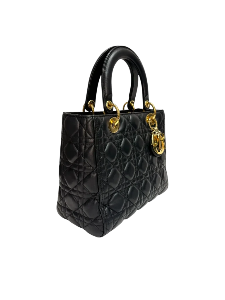 Borsa media Lady Dior in pelle cannage, foto 3 di 11