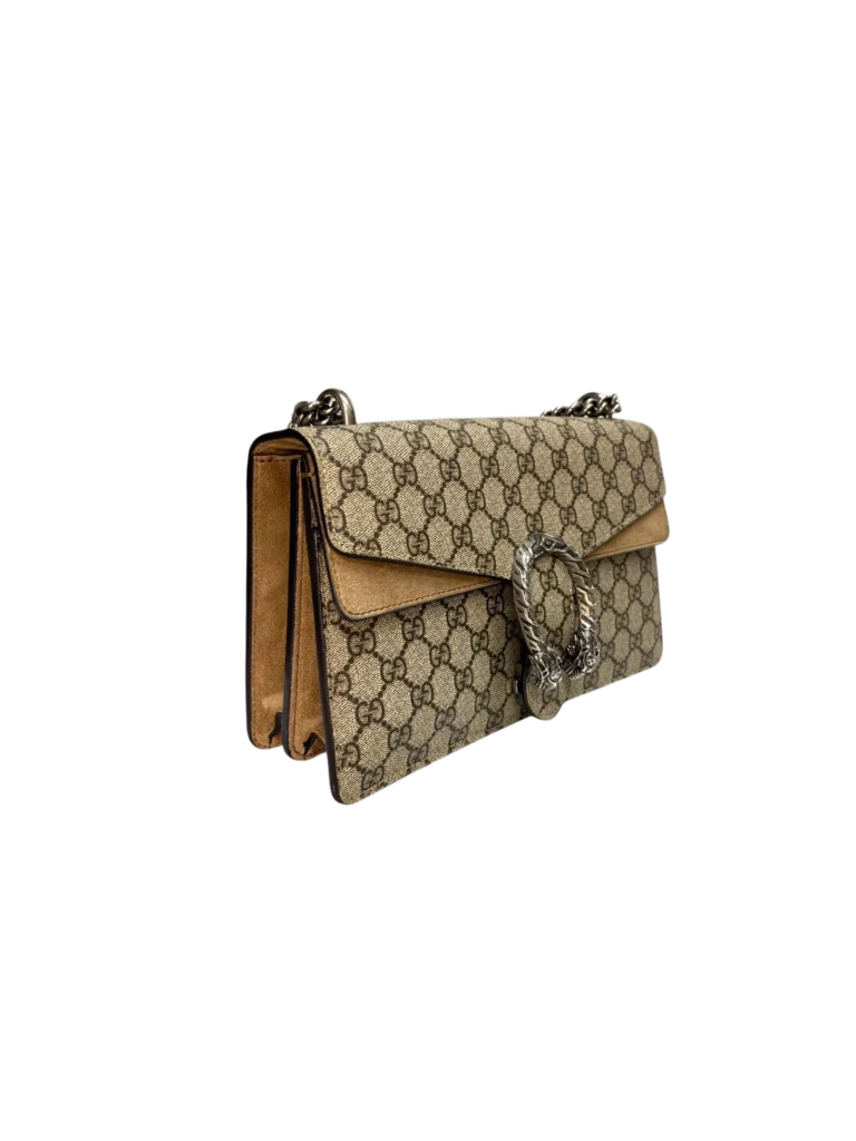 Borsa a spalla Dionysus media in tela Monogram e suede, foto 3 di 11