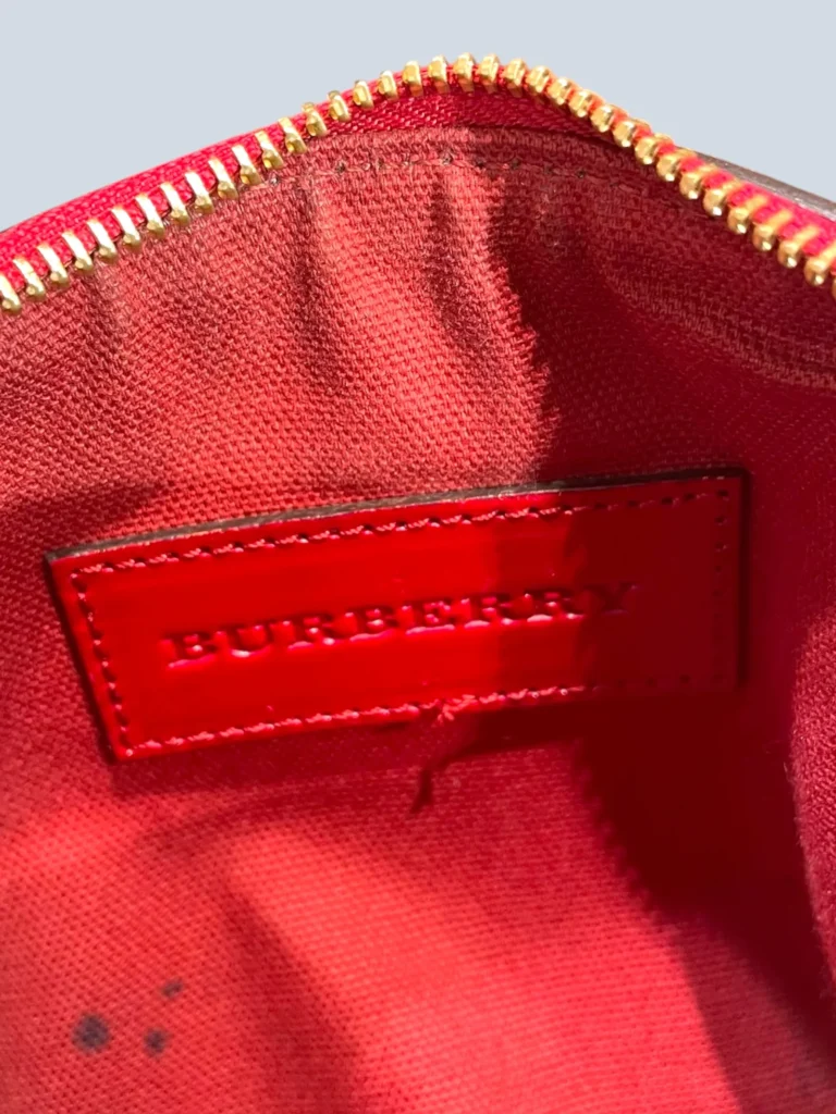 Borsa a tracolla in tela Check e pelle., foto 5 di 6