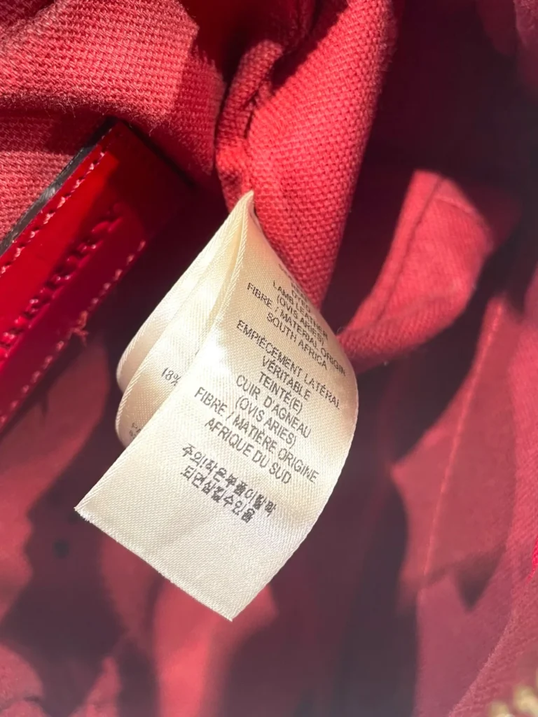 Borsa a tracolla in tela Check e pelle., foto 6 di 6