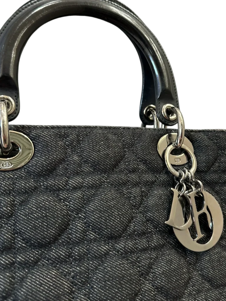 Borsa media Lady Dior in denim e pelle., foto 4 di 10